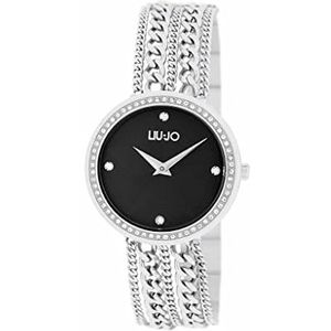 Liu jo Luxury Chain TLJ1831 dameshorloge armband staal zwart Swarovski armband, Armband