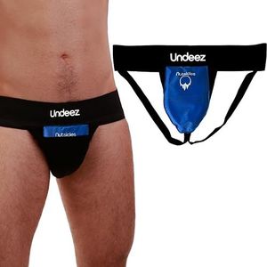 Undeez Vasectomie Jockstrap Ondergoed - Met 2-Custom Fit Ice Packs en Snug Jockstrap Voor Testiculaire Ondersteuning & Pijnverlichting, Zwart, L
