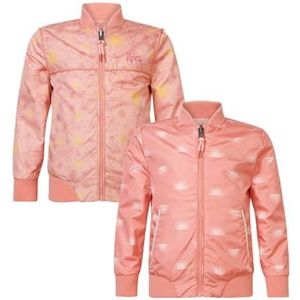 Noppies Kids Girls Jacket Eunice omkeerbare all-over print, Coral Haze - N175, 116 cm