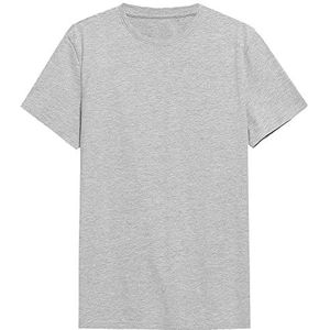 4F T-shirt M536 Color Cold Light Grey Melange maat S voor heren, Cold Light Grey Melange, S