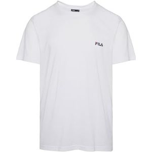 Heren T-shirt, 100% katoen, regular fit, korte mouwen, Wit, S