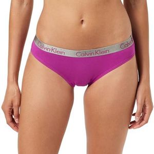 Calvin Klein - Radiant Cotton Bikini Brief - Dames Ondergoed - Zwart - Medium Rise - 95% Katoen, 5% Elastaan - Stretch Katoen Jersey - Maat S, wilde aster, L