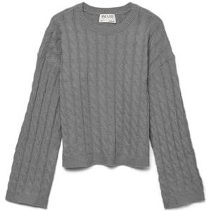 Awlorella - Gebreide Pullover - O-hals - Lange Mouwen - Volumineuze Mouwen - Regular Fit