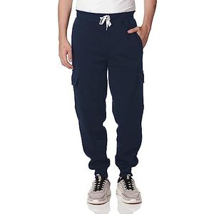 Southpole Active Basic Joggingbroek voor heren, fleece, marineblauw (cargo), S