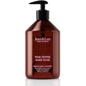 Jean & Len - Hand & Body Cleanser - 500 ml - Pink Pepper & Dark Rose - Vloeibare Zeep