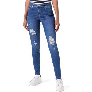 ONLY - Onlwauw Mw Destroy Dbd DNM PIM - Jeans - Donkerblauw