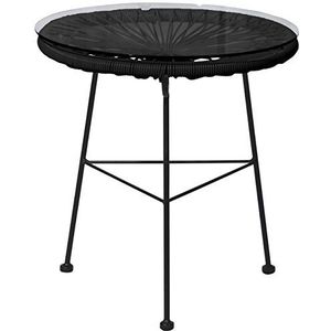 EUROSILLA Acapulco tafel voor tuin, zwart, 45 x 45 x 45 cm