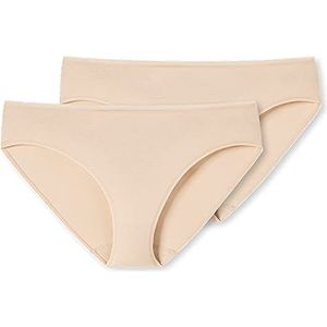 Schiesser Tai Slip voor dames, 2 stuks, biologisch katoen, 95/5 organisch, Huid_174385, 48