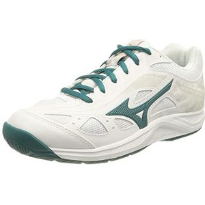 Mizuno Jongensbreakshot 3 Jr Ac tennisschoen, Wht Harborblue Ncloud, 38 EU