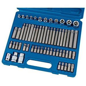 DRAPER 63376 Mechanicer-bit met torx- en binnenzeskantbits, zilver, set 61 stuks