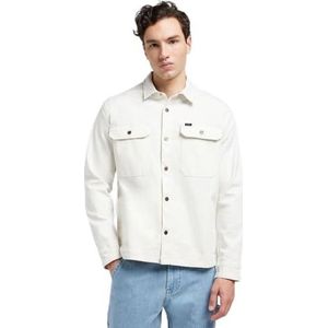 Lee Workwear Overshirt voor heren, ecru, S