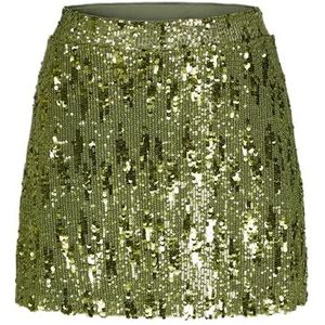 Jack & Jones JXTARA Sequin Mini Rok WVN, parrot green, S