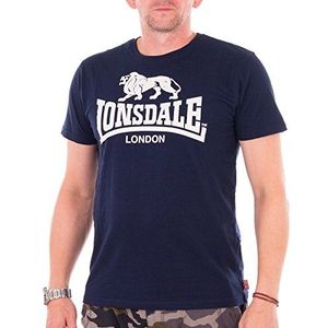 Lonsdale T-shirt met logo voor heren, Donkerblauw, 3XL