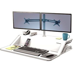 Fellowes 8042901 27""zilveren flatscreen houder (6 kg, 68,6 cm (27 inch), in hoogte verstelbaar, zilver)