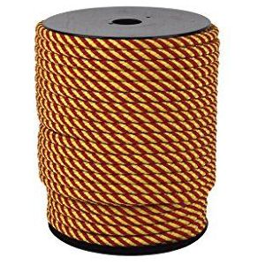 Cofan 08101026A gevlochten touw, rood en geel, 8 mm x 50 m