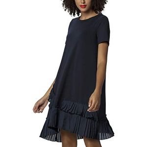 APART Fashion Damesjurk met volants-jurk, blauw (nachtblauw nachtblauw)., 36