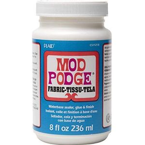 Mod Podge 236 Stoffen verfraaiingen, synthetisch materiaal, wit, 5,9 x 5,9 x 10,6 cm