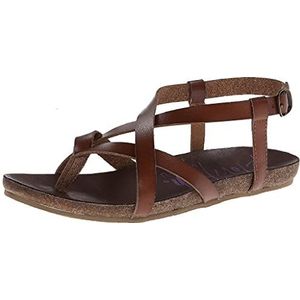 Blowfish Malibu Dames Granola Synthetische Platte Sandaal, Whiskey Dyecut Polyurethane, 39.5 EU