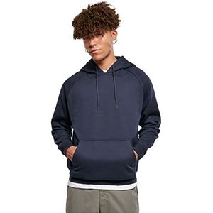 Urban Classics Blanke hoodie Sweatshirt met capuchon heren, Midnightnavy, XL