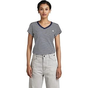 G-STAR RAW Dames Eyben Slim T-Shirt, Multicolor (Sartho Blue/Milk Stripe D244-8099), XS