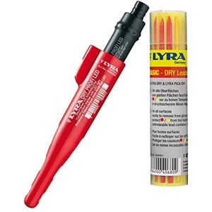 vasalat 101168335_101168337 LYRA Dry LED + stiftset grafiet/rood/geel diep gat marker, 14-delige set