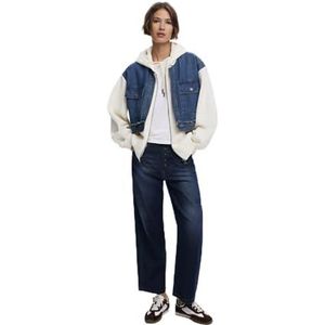 Desigual - Sweatshirt - Denim - Lange Mouwen - Capuchon - Ritssluiting