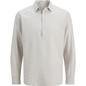 JACK & JONES Heren Jprblasummer Tunic L/S Shirt SMU, Zilvervoering., L