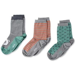 Sigikid Jongens Mini Set 3-delige Polar Expedition klassieke sokken, blauw/grijs, 28/30, blauw/grijs
