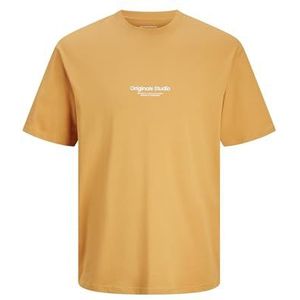 JACK & JONES Jorvesterbro Tee Ss Crew Neck Noos T-shirt voor heren, Honey Yellow, S