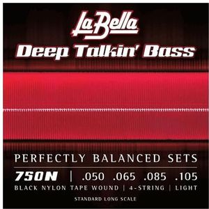 La Bella Deep Bass Talkin'Wnd 50-105 nylon, zwart