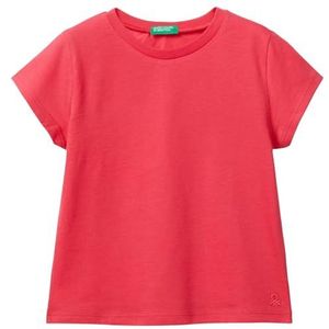 United Colors of Benetton T-shirt voor meisjes en meisjes, Rood Magenta 34L, 1 jaar