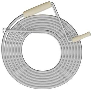 Relaxdays ontstoppingsveer - 5 m lang - voor wasbak - toilet - doucheput - badkuip - staal - wc - zilver