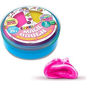 CRAZE Magic Dough Twist 26373 Intelligente klei 35 g blik COLOR MIX meerkleurige kinderklei Twist Multicolor klei set boetseerklei vanaf 2 jaar kneedmassa