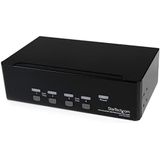 StarTech.com 4-poort Dual DVI USB KVM-switch met Audio en USB 2.0-hub