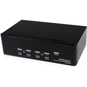 StarTech.com 4-poorts dual DVI USB KVM switch/schakelaar met audio en USB 2.0 hub