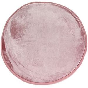 The Deco Factory Tapijt in velours look, extra zacht, 70 cm diameter, roze