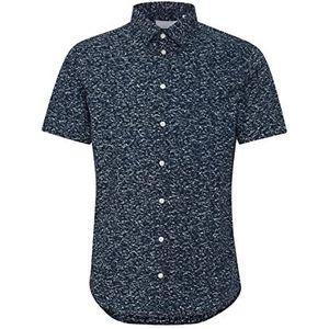 CASUAL FRIDAY Heren CFAnton SS AOP bedrukt shirt hemd, 194013_Dark Navy, 3XL, 194013_dark navy., 3XL