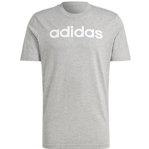 adidas Mannen Essentials Single Jersey Lineair Geborduurd Logo T-shirt met korte mouwen, 4XL lang, 3 inch