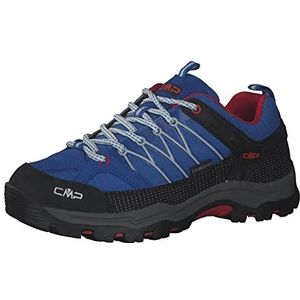CMP Rigel Low Shoes Kids Wp Trekking-schoenen voor kinderen, blauw, grijs, rood, Cobalto Stone Fire, 40 EU