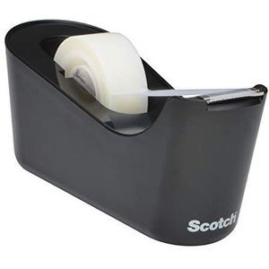 Tafeldispenser C18 zwart met 1 rol Scotch Magic tape, 19 x 33