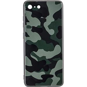Commander Glas Back Cover Camouflage voor iPhone SE 2020 Green