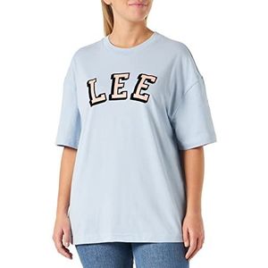 Lee Dames Relaxed Crew Neck T-Shirt, Shy Blue, Large