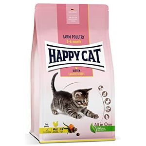 Happy Cat 70534 - Young Kitten Land gevogelte - droogvoer voor kattenbaby's vanaf de 5e levensweek - 300 g inhoud