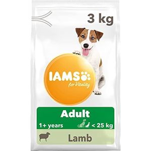 IAMS for Vitality droog hondenvoer voor volwassen honden vanaf 1 jaar, geschikt voor kleine en middelgrote honden, 3 kg
