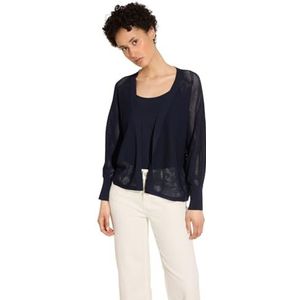 STREET ONE Gebreid vest van, blauw (deep blue), 34