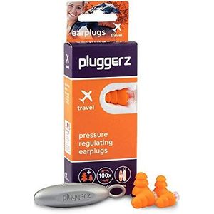 Pluggerz Oordoppen Travel - 2-paar (S/M M/L) - Herbruikbaar - Zacht & comfortabel - Gefilterd - 27 dB - Vliegen - Reizen - Reduceren luchtdruk - Voorkomen oorpijn