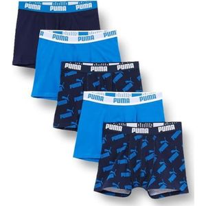 Puma Children Unisex boxershort (verpakking van 5 stuks), blauw, 158-164