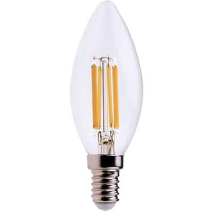 LED filament lamp, Olive C35, 6W / 806lm, E14 fitting, 3000K