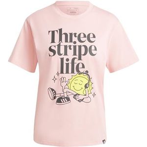 adidas Dames POSITIVITY GRAPHIC TEE, semi pink spark, XXS