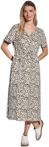 Street One - Gedessineerde Midi-jurk - Beige